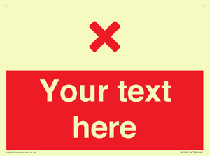 Custom red background, red cross sign